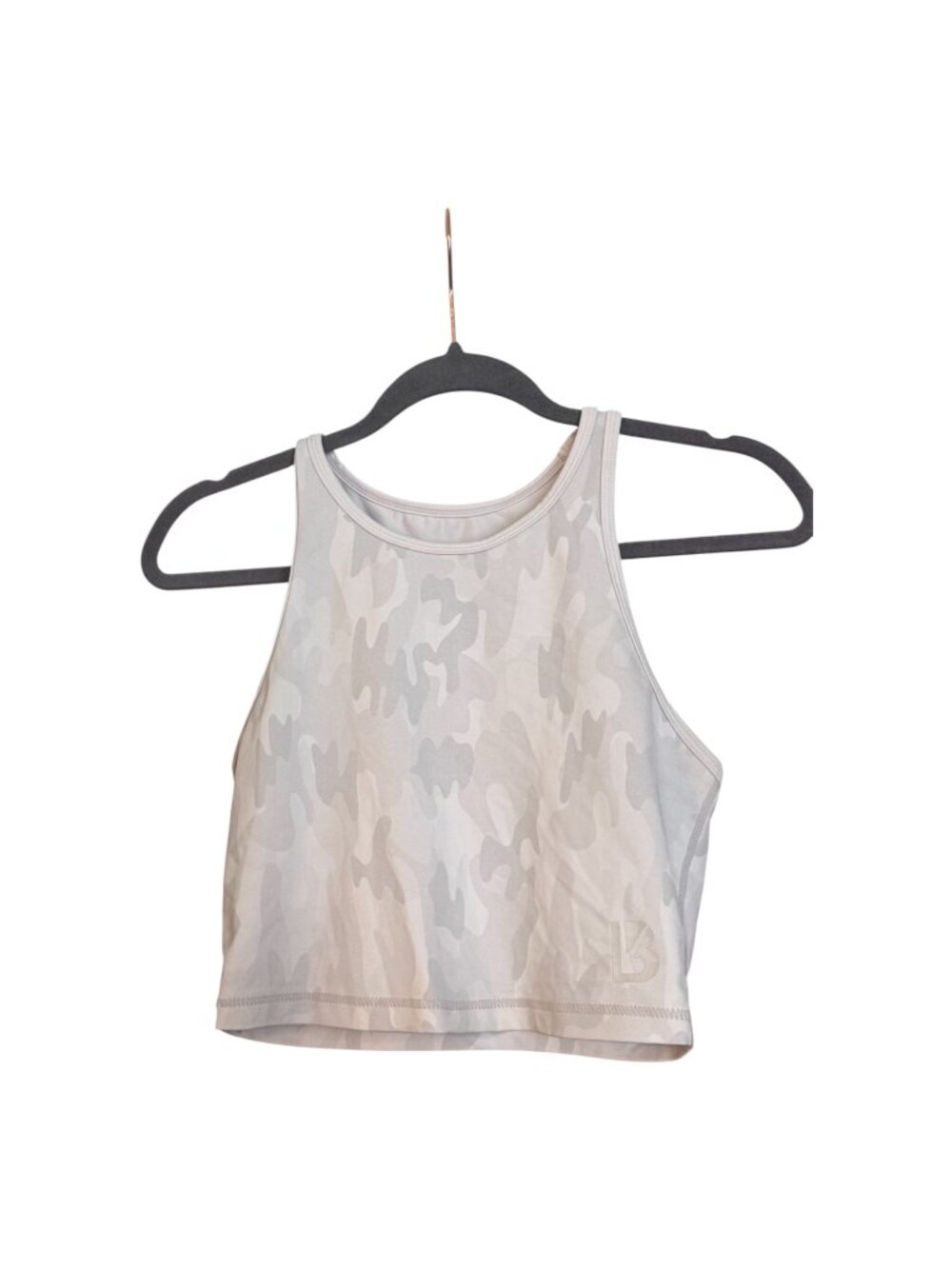Buffbunny Snow Camo Crop Tank Top Women's M High Neck Racerback Workout Gym